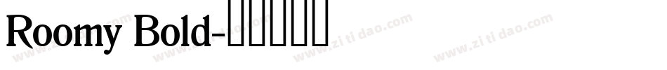 Roomy Bold字体转换